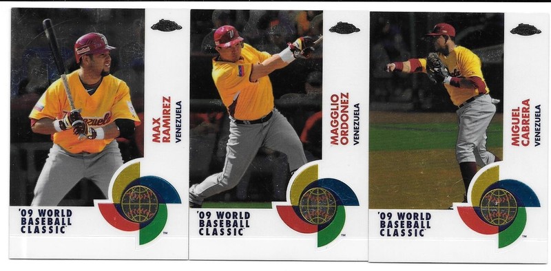 MIGUEL CABRERA MAG ORDONEZ X3 2009 TOPPS CHROME WORLD BASEBALL CLASSIC VENEZUELA