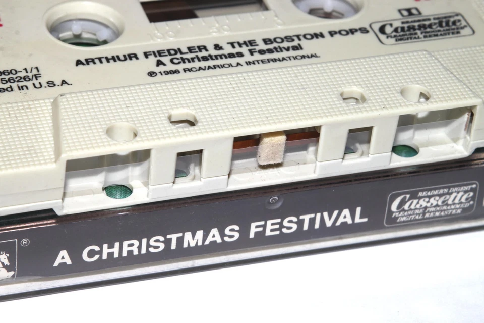Arthur Fiedler & The Boston Pops A Christmas Festival Cassette Tape PLAY TESTED Foto 2 de 4
