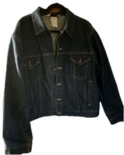 Vtg Big Mac Denim Trucker Jacket JcPenny Blue Mens Size Large Fast Shipping