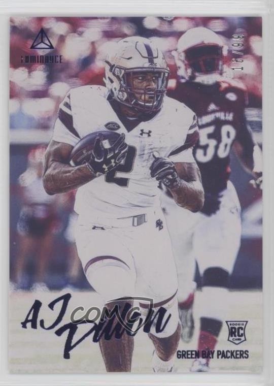 2020 Panini Luminance Rookies Blue 16/99 AJ Dillon #156 13l0