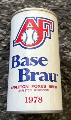 AF Basebrau Base Brau 1978 Red White Blue Beer Can Appleton Foxes Stevens Point