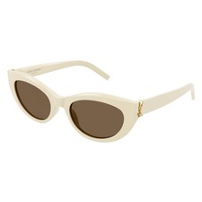 NEW Saint Laurent SL M115 Sunglasses 004 IVORY 100 AUTHENTIC