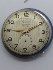 Vintage PONTUS AUTOMAQUE 18 rubini cal. Lorsa 237 B con SUB SECONDO buon equilibrio