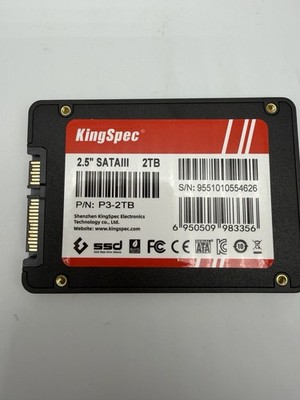 KingSpec 2TB 2.5'' SATA SSD, SATA III 6Gb/s Internal Solid State Drive
