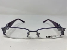 Revolution Eyewear REV708 AMTH 51-16-140 Amethyst Half Rim Eyeglasses Frame W162