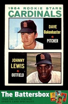 1964 Topps #479 Dave Bakenhaster/Johnny Lewis Rookie Stars VG/VGEX X3761076