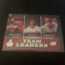 2009 Upper Deck - Team Leaders Dan Haren, Brandon Webb, Stephen Drew #453