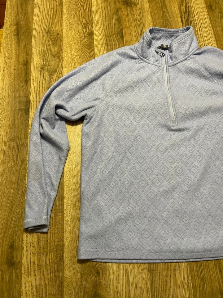 Рубашка Eddie Bauer, женский размер большой, фиолетовый длинным рукавом 1/4 молнии Activewear - Изображение 3 из 4