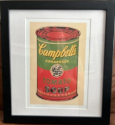 ANDY WARHOL Campbell s Soup Can Print (16 x18 ; framed and matted)