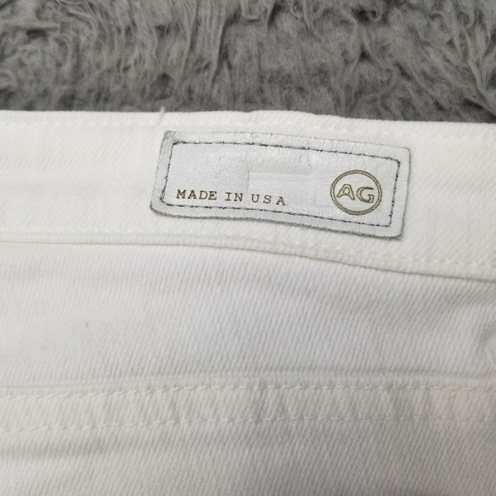 AG Adriano Goldschmied Jeans Womens 30 The Stilt White Cigarette Roll Up Cropped thumbnail 10