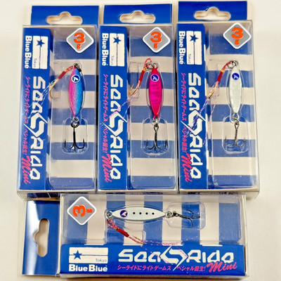 BlueBlue SeaRide Mini 3g JDM Micro Jig 4-Pack Glow UV Keimura Saltwater BFS