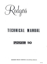 Rodgers Organ Technical Manual for model Specification 110
