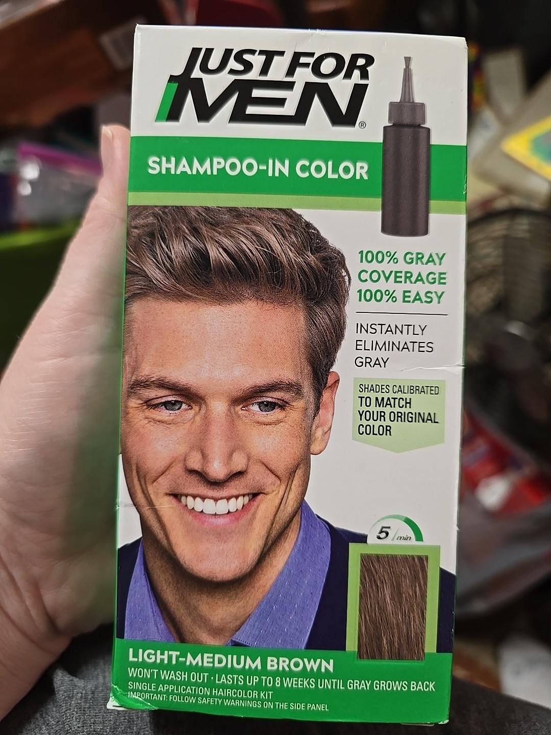 Men's Hair Dye - Light-medium Brown (h-30) New