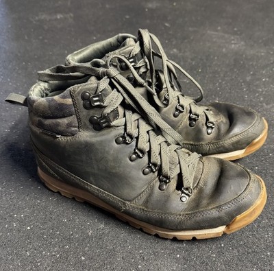 The North Face Back To Berkeley Redux Men's Dark Olive Green Leather Boots Sz 10