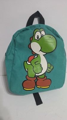 Super Mario Yoshi Green Small Polyester Zip Kids Backpack Top Handle