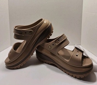 Crocs Mega Crush Sandals Platform Latte Color Men's 7 Women's 9 Tri Color NEW