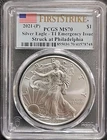 2021-P PCGS MS70 TYPE 1 SILVER EAGLE - FIRST STRIKE - EMERGENCY ISSUE