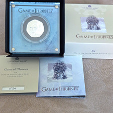 UK 2026 Royal Mint Game of Thrones Ice 50p Silver Proof Colour COA 0724
