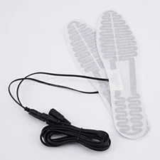 1pair Winter Outdoor Sports Heating insoles sheet Film 12V Foot Warmer Socks