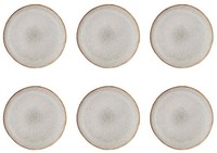 6X Speiseteller, Essteller Sandrine Hellgrau D. 28,5Cm Keramik Bloomingville