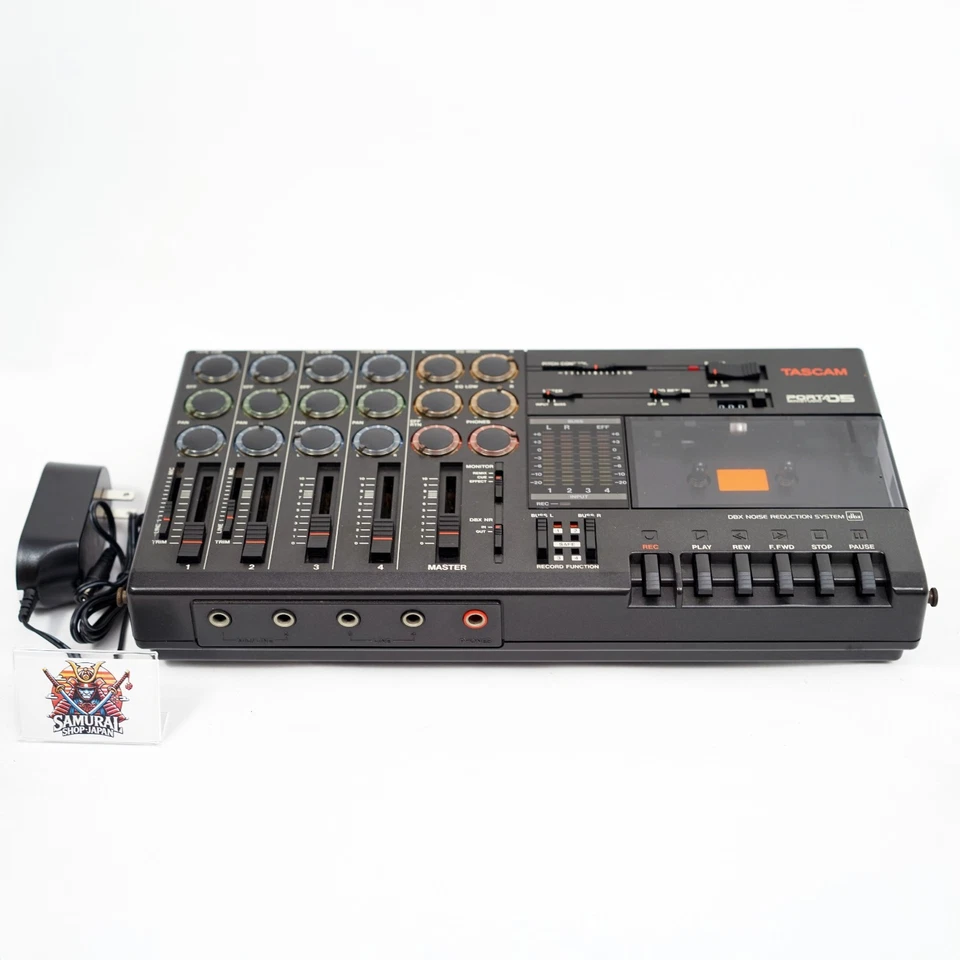 TASCAM Porta 05 Ministudio 4-Track Cassette Multitrack Recorder Tested Japan - Image 2 of 4