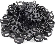 50Pcs 5/8" Spring Band Type Action Hose Clamp,15Mm Black Manganese Steel Spring