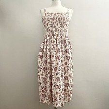 Old Navy Floral Fit & Flare Sleeveless Smocked Cami Midi Dress Size Large