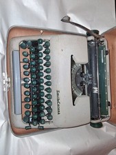 1950s Smith Corona Silent Super Typewriter DarkGrey Vintage With Hard Case Works thumbnail