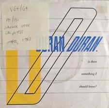 Duran Duran Is There Something I Should Know? Vinyl Record VG+/VG+ EMI 5371 1983