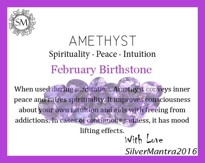 Natürlich Amethyst 925 Sterlingsilber Ringe Größe 7 Weihnachtsgeschenk für Damen - Bild 3 von 4