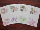Japan Stamp First Day Cover Flowers of Four Seasons 4 Covers 1993～1994