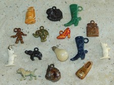 Vintage Lot 15 Cracker Jack Gumball Machine Toy Prize Charms Celluloid Plastic