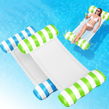 Adult Pool Floats 2 Pack, Inflatable Pool Hammock with 30Mm PVC Tubes  High Buo