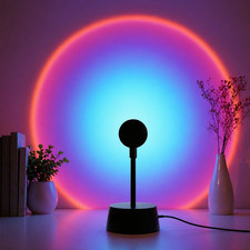 LED Projection Lamp Color Changing Rainbow Light USB Rotatable Room Decor