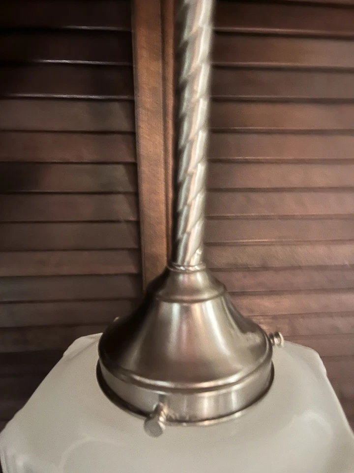 ANTIGUA LÁMPARA DE TECHO ART DECO VINTAGE LÁMPARA COLGANTE DE ESCUELA Foto 4 de 4