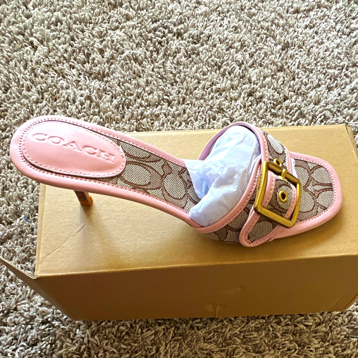 Coach Buckle Slide Sandals for Women for sale | eBay