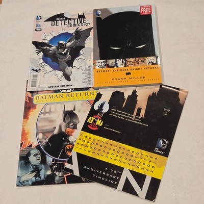 LOT of 4 Batman Books and 75th Timeline Poster Returns Frank Miller Comic