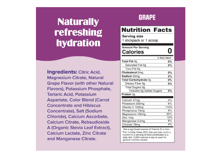 (2-Pack x 90 Ct) Ultima Replenisher Electrolyte Powder - Grape - total 180 Ct