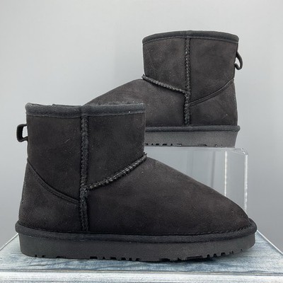 NEW Dream Pairs Girl s Faux Fur Lined Snow Boots Black Size 2