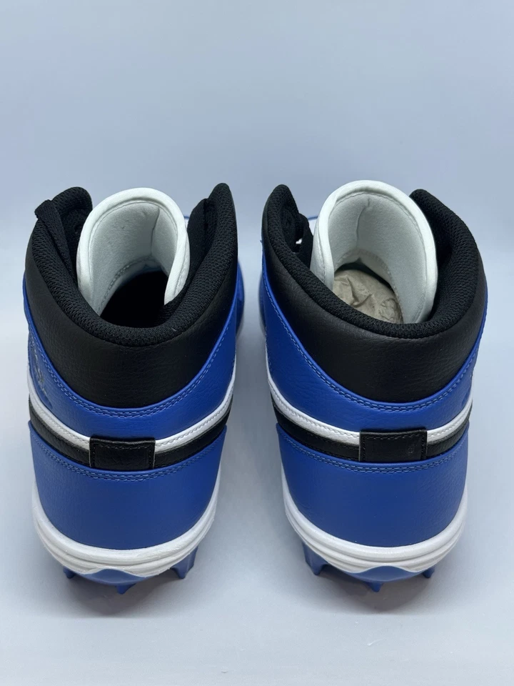 Botines Nike Air Jordan 1 Mid TD blancos negros azules reales para hombre talla 11 FJ6805-104 Foto 4 de 4