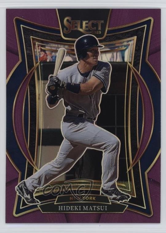 2025 Panini Select Concourse Purple Prizm 7/75 Hideki Matsui #57 6q5