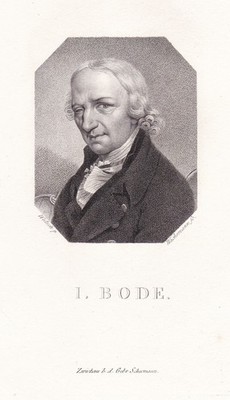 Johann Elert Bode astronomer Astronom astronomy Portrait Kupferstich 1820