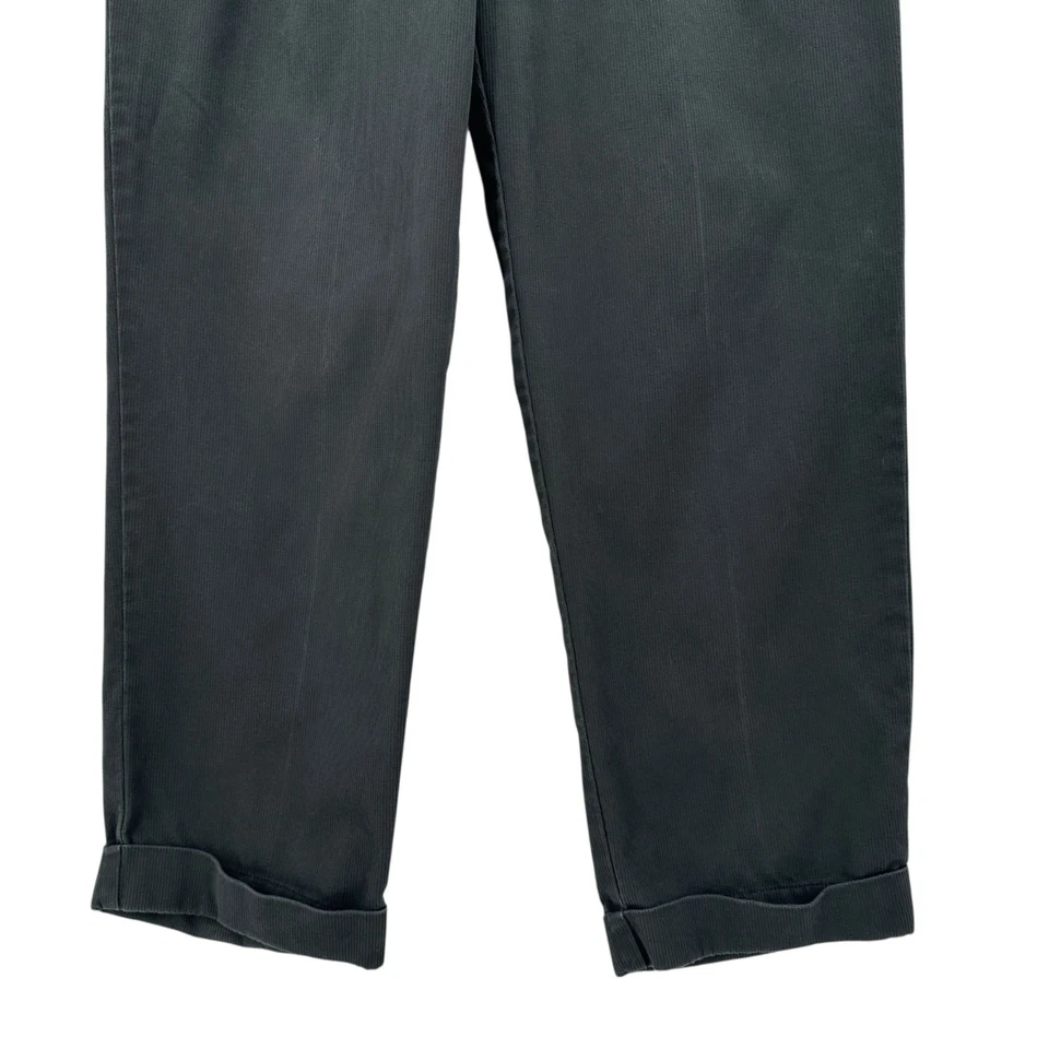 I Love Ugly Mens Small Pants Laid Amour Corduroy Pleated Tapered Gray - Image 3 of 4