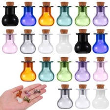 20 Pieces Tiny Spell Jars Mini Potion Bottles with Cork Clear Rum Mini Bottle Ti