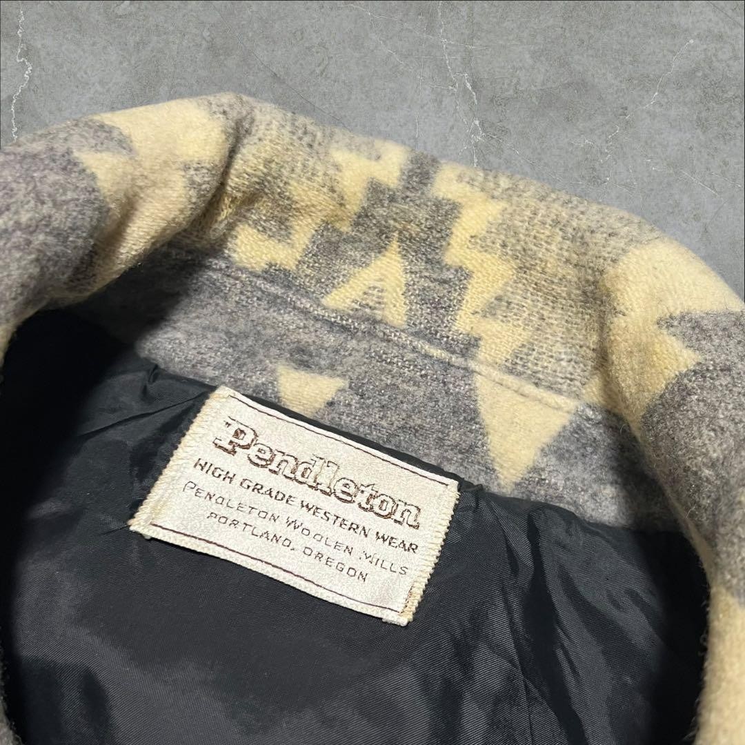 Pendleton Vintage Native Pattern Wool Jacket L 70… - image 9