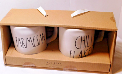 Rae Dunn Artisan Parmesan & Chili Flakes Shakers 12 oz - New in Package