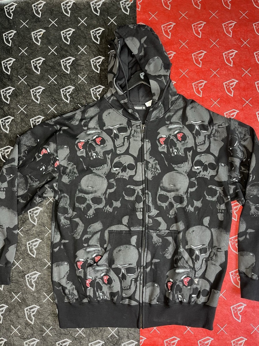 RARE Famous Stars And Straps Skull Sweater Jacket NEW XL Travis