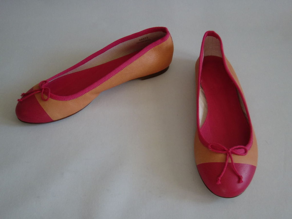 New J.CREW Size 7 NATALIA DIP-DYED LEATHER BALLET FLATS | eBay