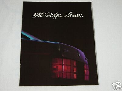 1986 Dodge Lancer Car Automobile Brochure MINT - Bild 1 von 1