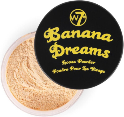W7 Banana Dreams Loose Setting Powder - Weightless Yellow Blurring Powder For Al